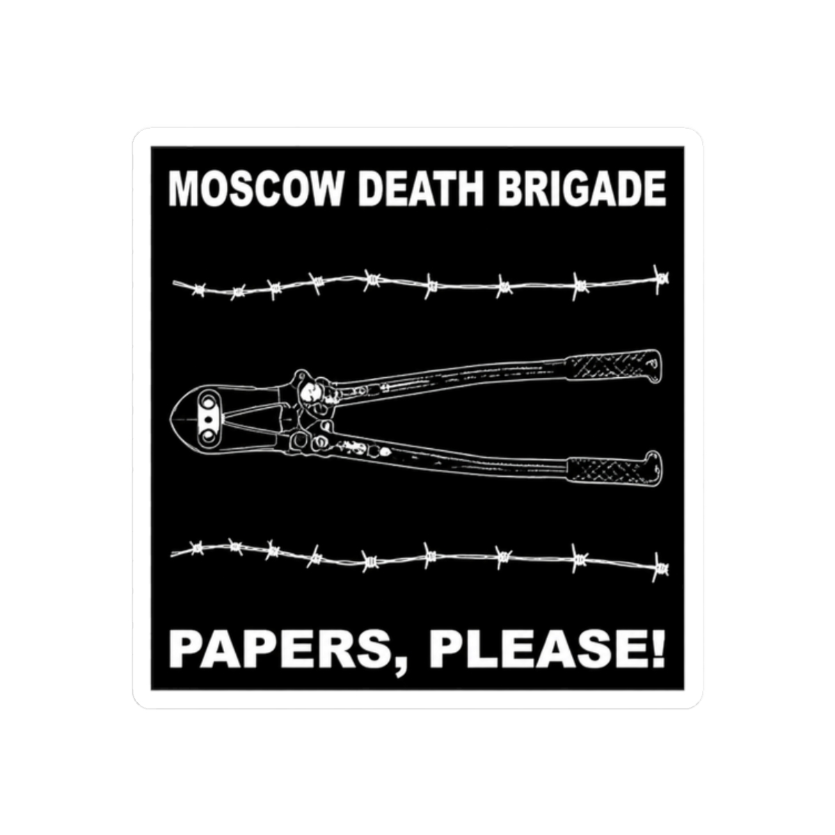 Moscow Death Brigade Papers Please Album Cover Sticker | Papers, Please - alternate angle 3, merchandise