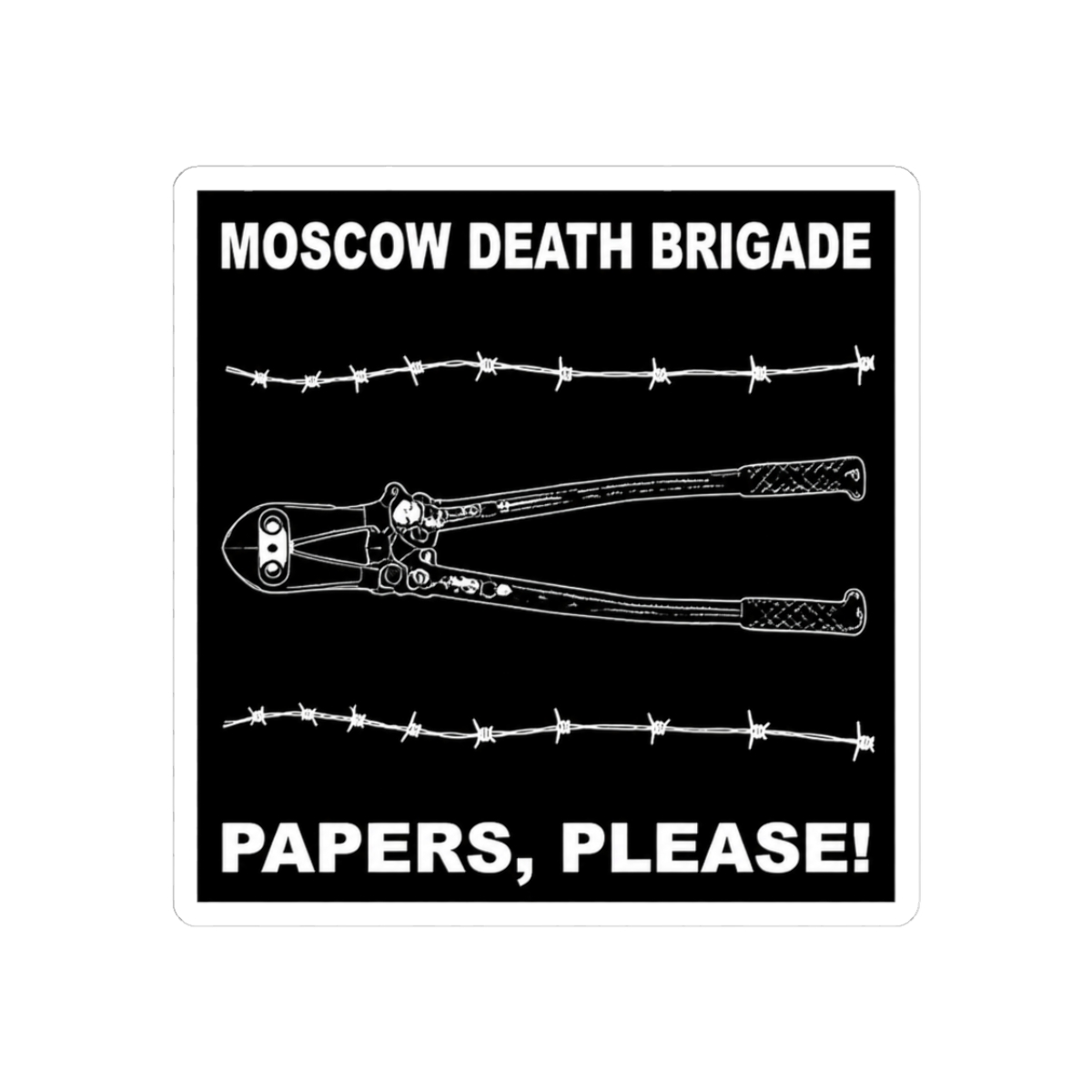 Moscow Death Brigade Papers Please Album Cover Sticker | Papers, Please - Official stickers merchandise