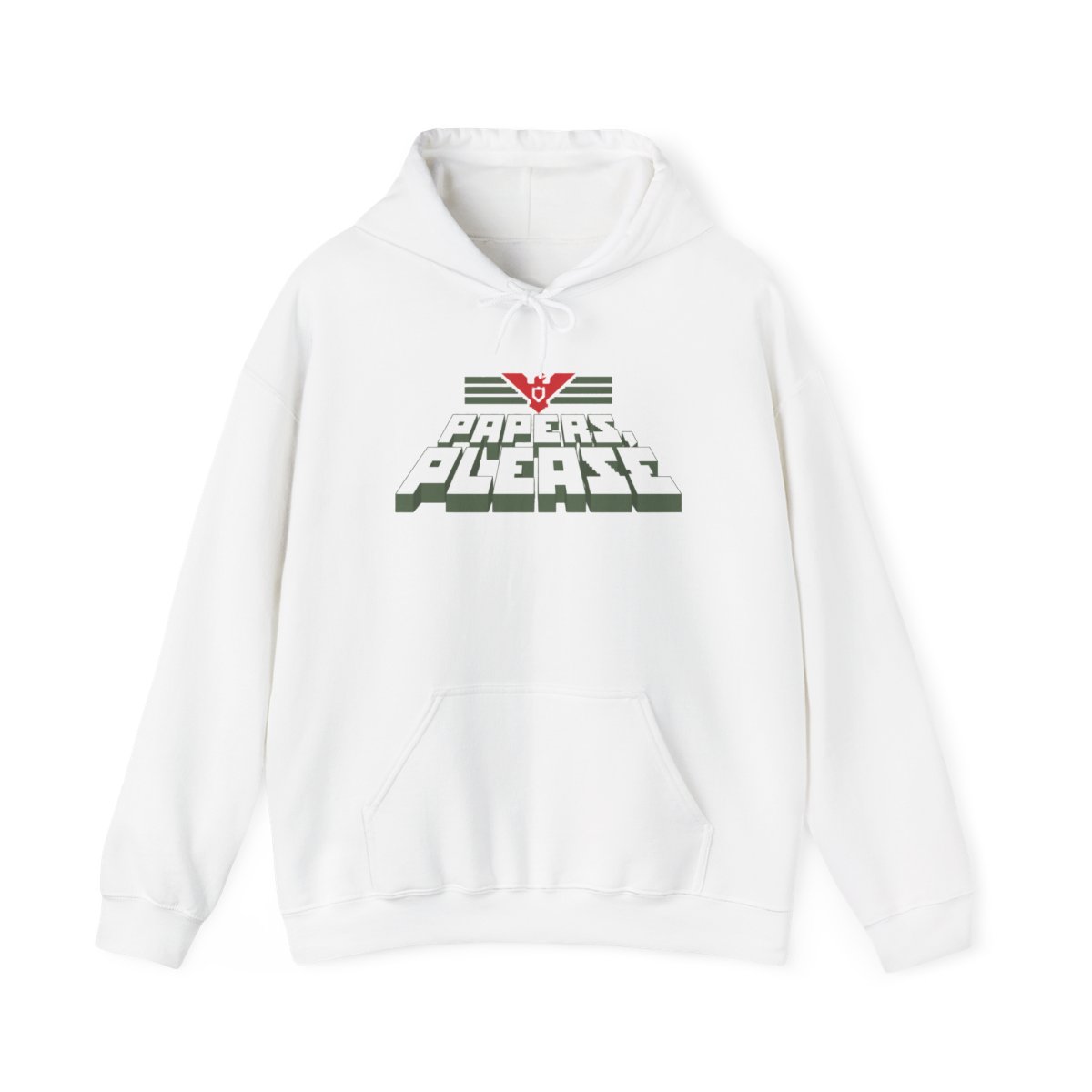 Papers Please graphic Hoodie | Retro Logo, Border Inspector Theme | Papers, Please Video Game Merch - Official Hoodies merchandise